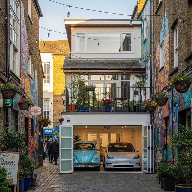 Desain Rumah Kecil di Gang Tapi Punya Garasi 2 Mobil