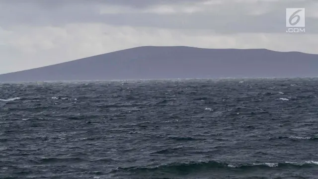 Penampakan Volume Gunung Anak Krakatau yang Menyusut