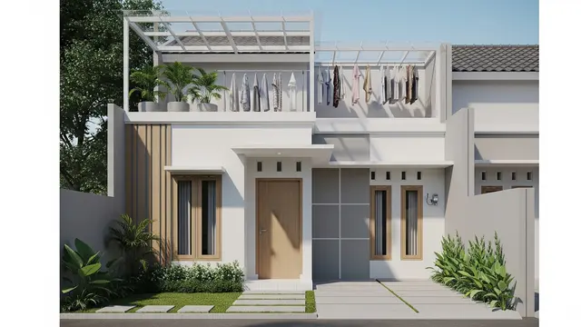 Desain Rumah 1 Lantai Tipe 36 ada Mezzanine