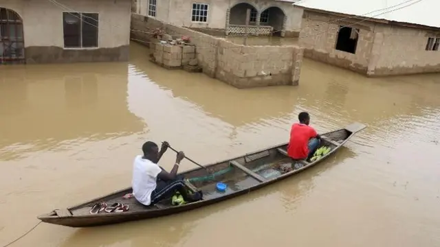 Banjir di Nigeria. (AFP | SODIQ ADELAKUN )