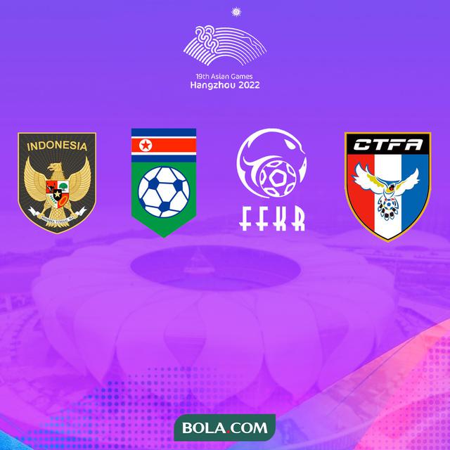 Asian Games - Timnas Indonesia U-22, Korea Utara U-22, Kirgistan U-22, dan Chinese Taipei U-22