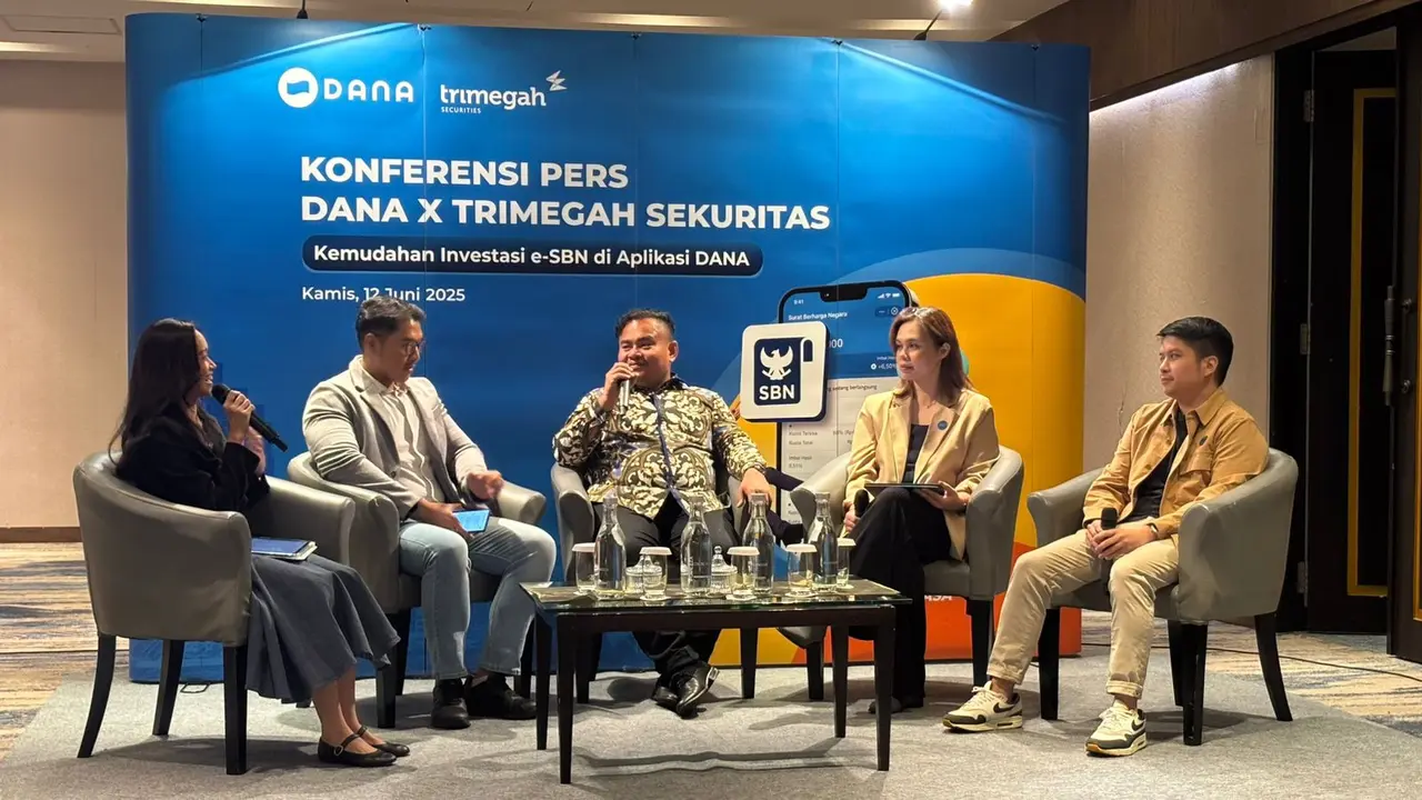 Konferensi pers Dana X Trimegah Sekuritas, Kamis (12/6/2025). (Foto: Liputan6.com/Tira Santia)