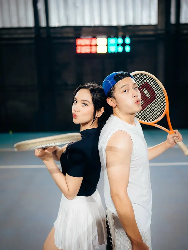 6 Potret Lyodra dan Randy Martin Main Tenis, Kompak Bareng Davina Karamoy