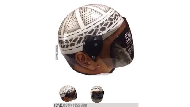 6 Modifikasi Helm Ini Bentuknya Nyeleneh Bikin Geleng Kepala