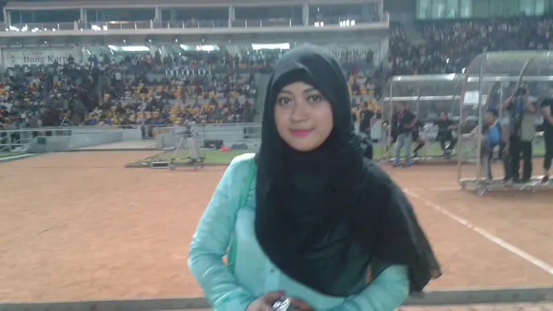 Istri gelandang Persib Bandung Firman Utina, Marita Yustika (Liputan6.com/Cakrayuri Nuralam)