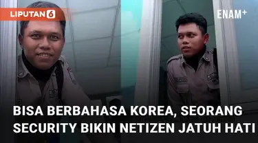 Aksi seorang security fasih berbahasa korea menarik perhatian