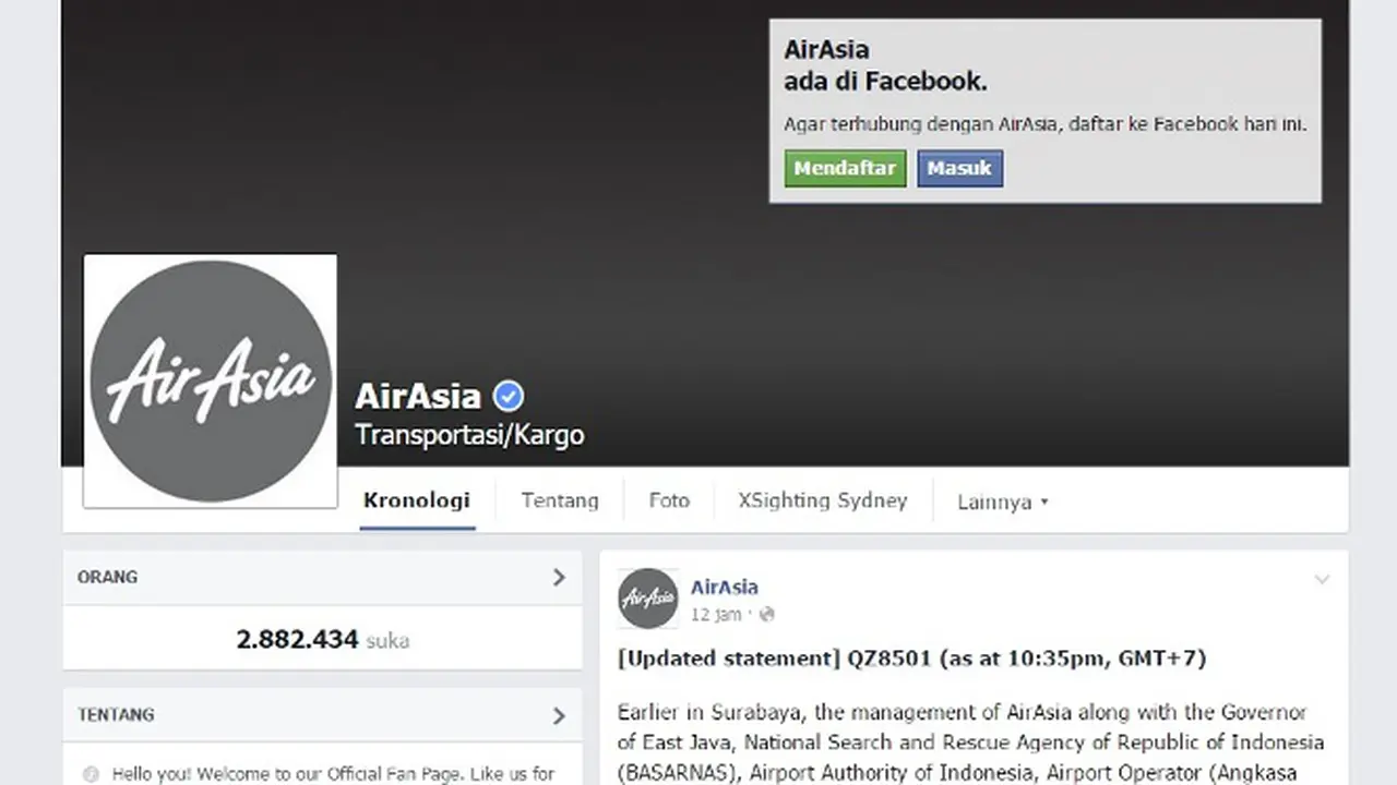 Berkabung, Logo AirAsia Berubah Warna Jadi Abu-abu