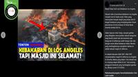 Gambar tangkapan layar&nbsp;foto yang diklaim sebagai masjid yang selamat dari kebakaran di Los Angeles, Amerika Serikat. (sumber: Facebook)