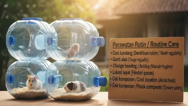 Cara Menyulap Galon Air Rusak Menjadi Kandang Ternak Fungsional