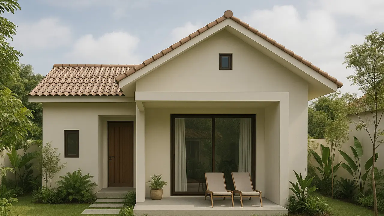 Model Rumah Asri Minimalis Dengan Gaya Arsitektur Milenial dan Gen Z/Ilustrasi gambar oleh AI