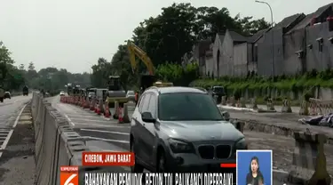 Jelang Lebaran 2019, petugas Jasamarga mengebut perbaikan jalan di Tol Palimanan-Kanci dan Jalan Nasional Brebes-Purwokerto.