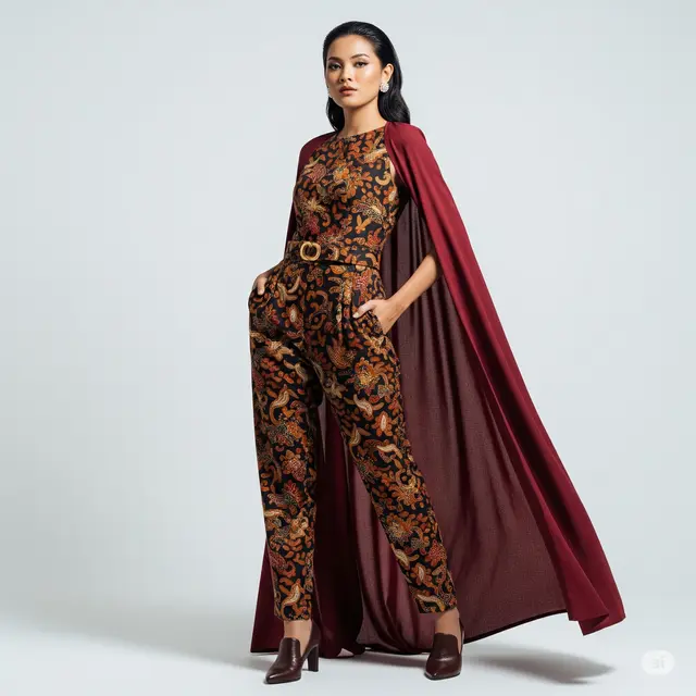 Model Jumpsuit Batik Wanita Terkini.