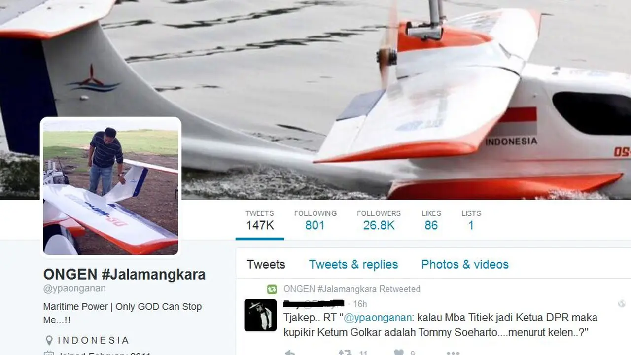 Pemilik akun twitter @ypaonganan