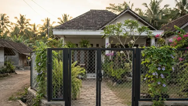 Model Gerbang Rumah Kampung Sederhana Tapi Elegan