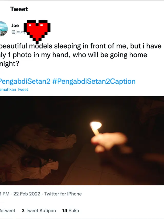 Cuitan Pengabdi Setan 2 Caption. (Foto: Dok. Twitter)