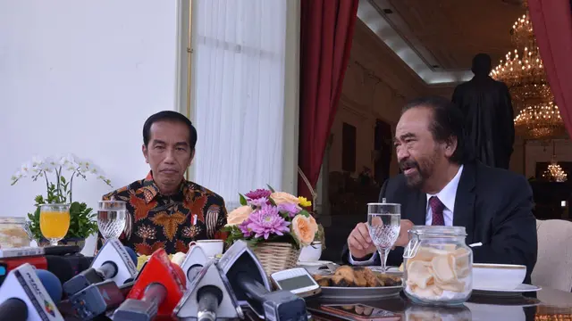 Jokowi Surya Paloh sarapan di Istana