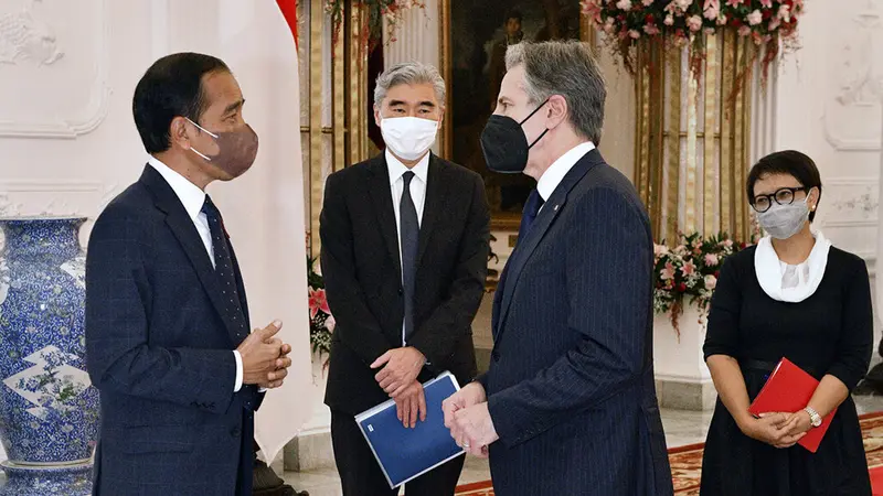 FOTO: Presiden Jokowi Terima Kunjungan Menlu AS Antony Blinken