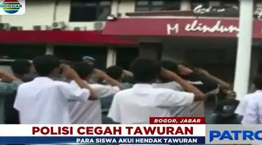 Beberapa siswa yang diperiksa mengakui, mereka memang hendak tawuran dengan siswa salah satu SMK swasta di Bogor.