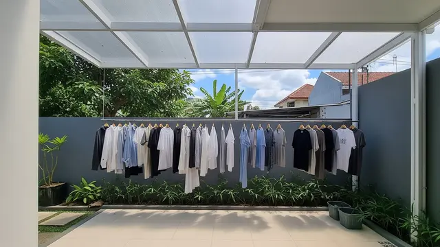 12 Desain Tempat Jemur yang Tetap Adem saat Cuaca Terik, Cepat Kering Anti Apek