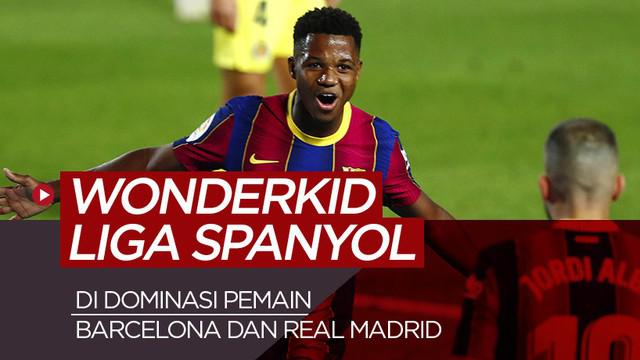 Berita grafis 5 wonderkid termahal Liga Spanyol. Dominasi pemain Real Madrid dan Barcelona.