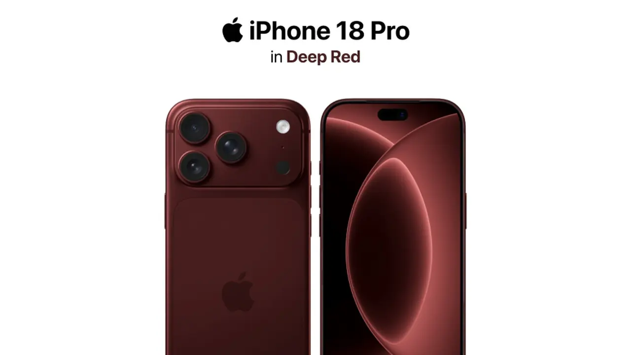 iPhone 18 Pro varian Deep Red. Credit: Digital Chat Station