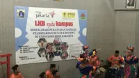 Sosialisasi peraturan daerah pelestarian budaya betawi di universitas di Jakarta (Foto: Liputan6.com/Kezia P)