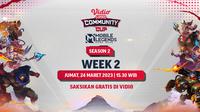 Gratis di Vidio, Live Streaming Mobile Legends Bang-bang Vidio Community Cup Season 2 Week 2 Jumat 24 Maret