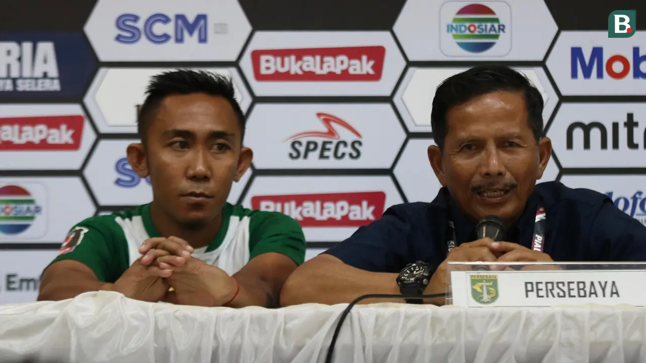 Rendi Irwan dan Djadjang Nurdjaman Persebaya