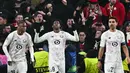 Pada menit ke-62, Lille LOSC berhasil menyamakan kedudukan berkat gol Jonathan David. (Paul ELLIS/AFP)