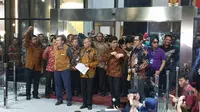 Pimpinan KPK menggelar jumpa pers, Jumat (13/9/2019). (Liputan6.com/ Nanda Perdana Putra)