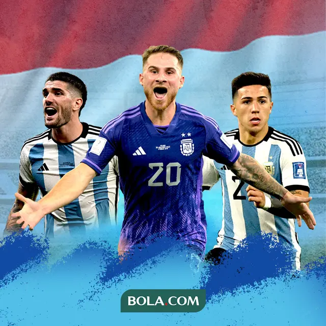 Timnas Argentina: Alexis Mac Allister, Rodrigo De Paul, Enzo Fernandez