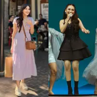 Lihat di sini beberapa potret gaya kontras Ayu Ting Ting saat manggung dan liburan.