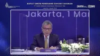 RUPST PT Bank Rakyat Indonesia Tbk (BBRI), Selasa (1/3/2022) (Foto: tangkapan layar/Pipit I.R)