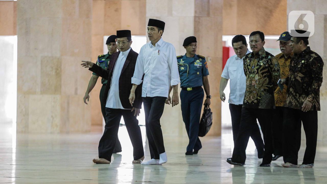Jokowi Tinjau Sterilisasi Masjid Istiqlal