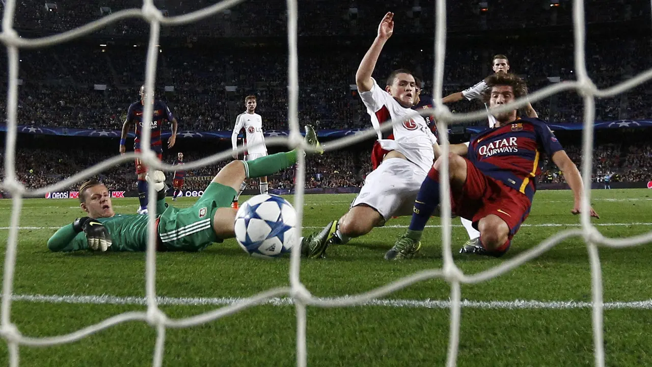 Barcelona Vs Leverkusen (Liputan6.com)