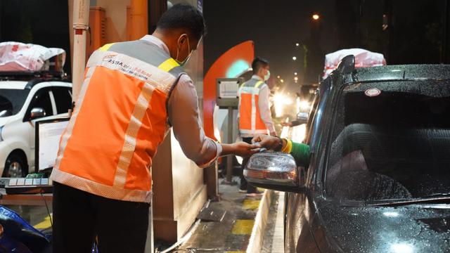 Suasana Gerbang Tol (GT) Merak pada musim mudik Lebaran 2022, Kamis (28/4/2022). (dok PT Marga Mandala Sakti)