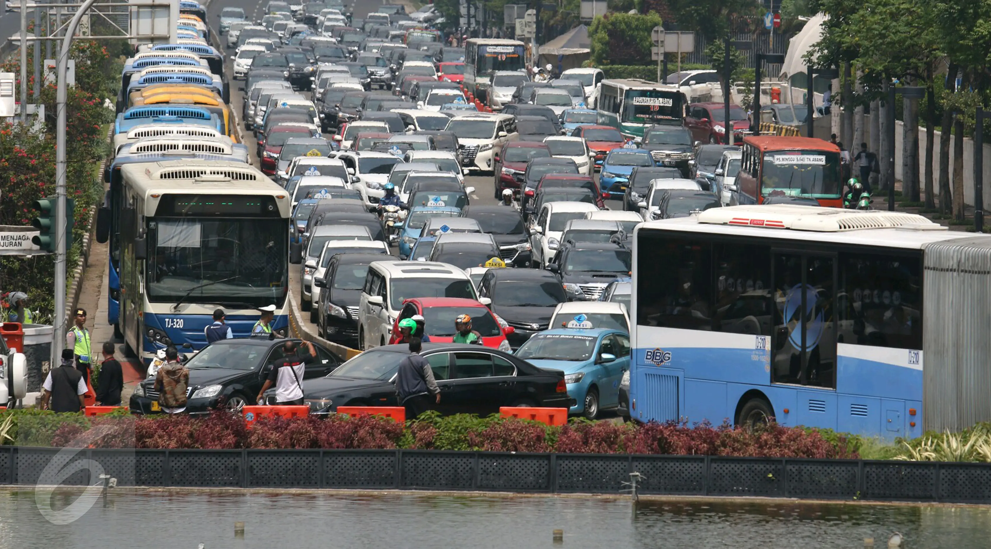 Ilustrasi kemacetan Jakarta. (Liputan6.com/Angga Yuniar)