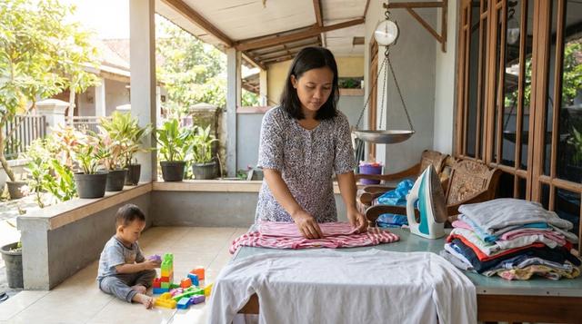 2. Jasa Penyetrikaan Baju Lebaran (Express Ironing)