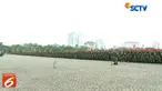Panglima TNI Marsekal Hadi Tjahjanto dan Kapolri Jenderal Polisi Tito Karnavian mempimpin apel kesiapan TNI membantu tugas polri lapangan Silang Monas, Jakarta Pusat.