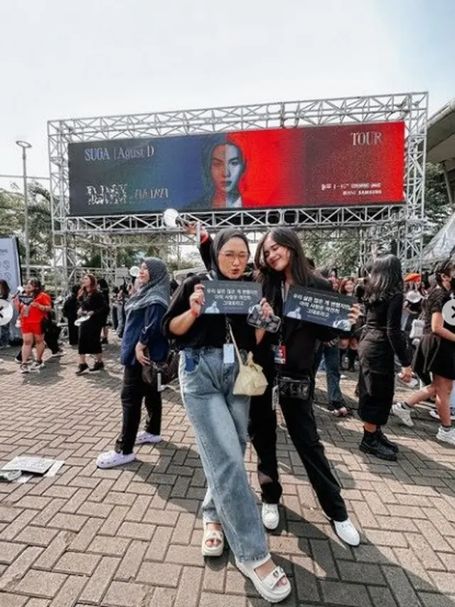 Audi Marissa nonton konser Suga BTS bertajuk Agust D Tour: D-DAY 2023 Jakarta(Foto: Instagram audimarissa)