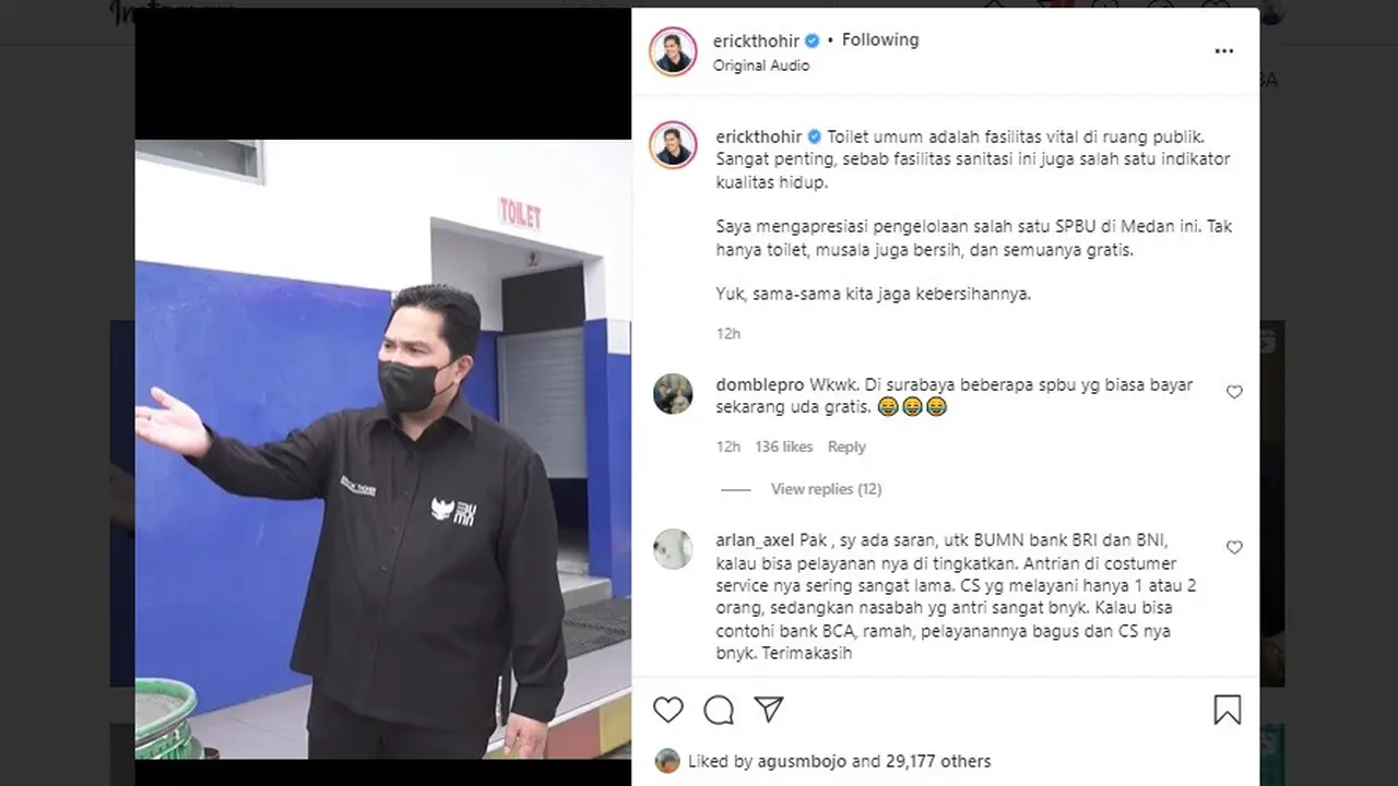 Menteri BUMN Erick Thohir kembali sidak di SPBU Pertamina