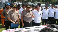 Polda Jatim menyatakan sindikat curanmor tersebut beraksi di beberapa wilayah antara lain di Surabaya, Banyuwangi, Pasuruan, Lamongan hingga Mojokerto. (Foto: Liputan6.com/Dian Kurniawan)