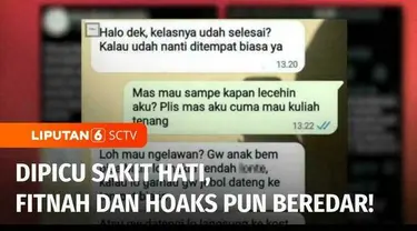 Sakit hati karena tidak diterima sebagai anggota Badan Eksekutif Mahasiswa Universitas Negeri Yogyakarta atau BEM UNY. Seorang mahasiswa membuat hoaks, ada anggota BEM yang melakukan pelecehan seksual. Bukan hanya itu, berita bohong banyak berseliwer...