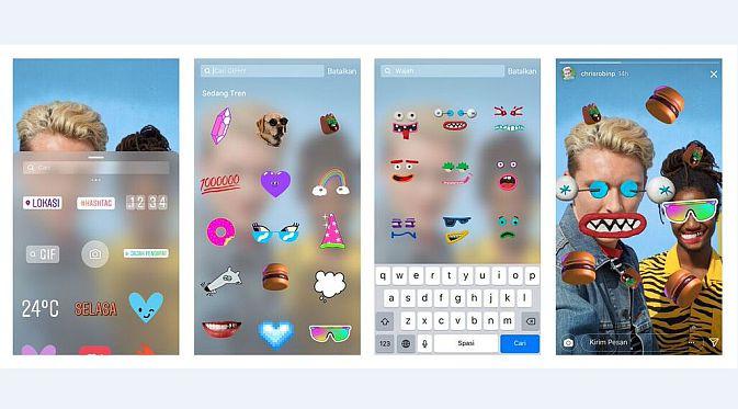 Stiker animasi GIF di Instagram Stories (Foto: Instagram)