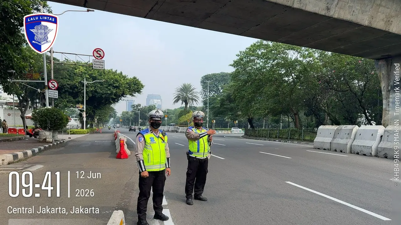 Kondisi Jalanan Sekitaran Monas