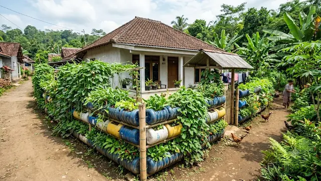 Desain Taman Produktif dan Estetik dari Galon Bekas yang Mudah Ditiru
