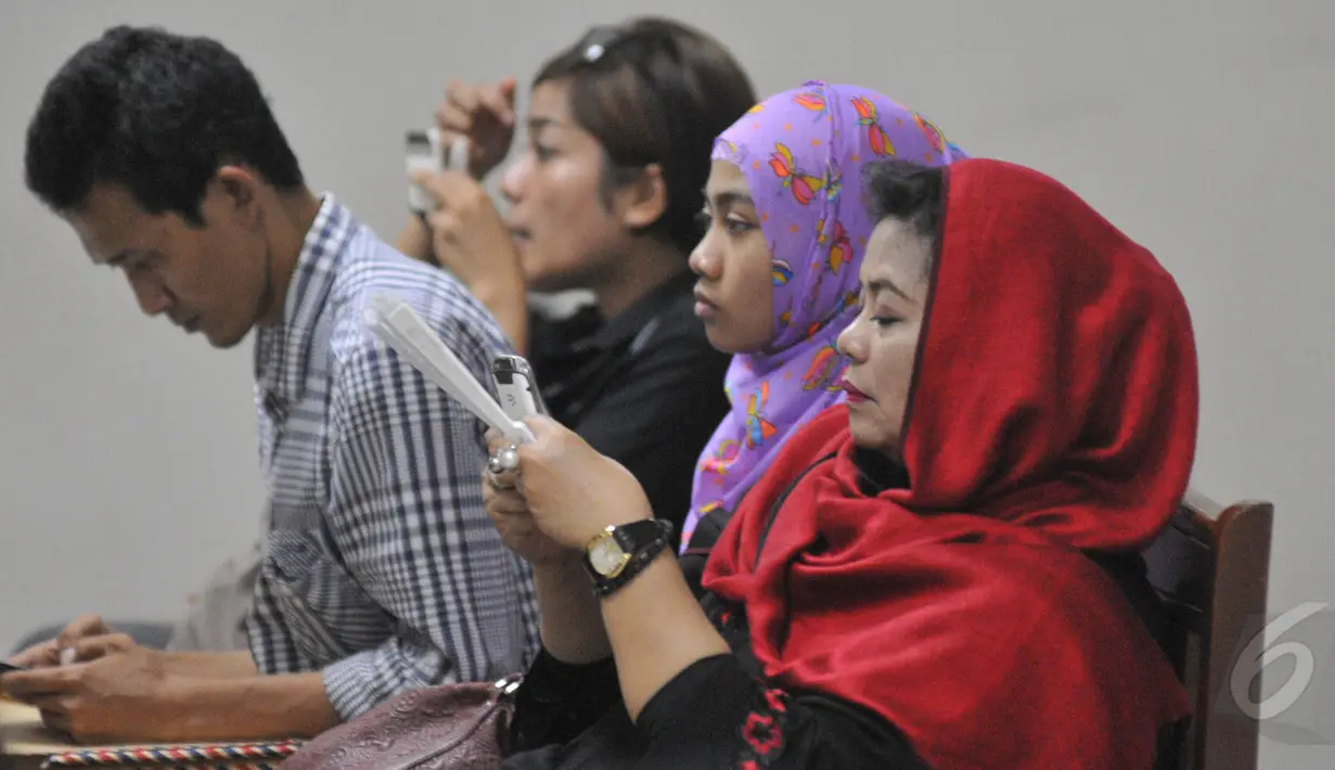 Agenda sidang tersebut mendengarkan keterangan 12 orang saksi dari Sekretariat Komisi VII DPR dan SKK Migas, Pengadilan Tipikor, Jakarta, Senin (18/5/2015).  (Liputan6.com/Herman Zakharia)