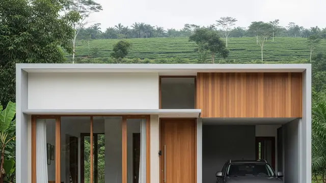 Model Rumah Minimalis Sederhana Dekat Perkebunan