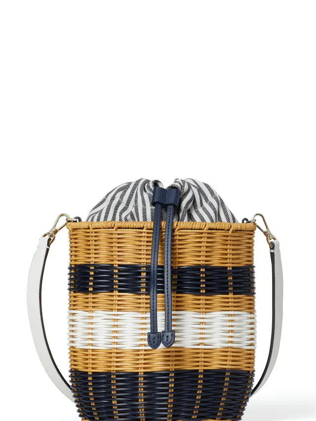 Buoy Wicker Medium Bucket Bag