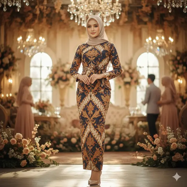Model Gamis Batik Buat Kondangan